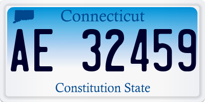 CT license plate AE32459