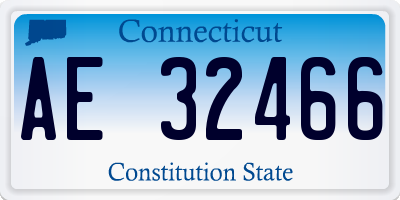 CT license plate AE32466