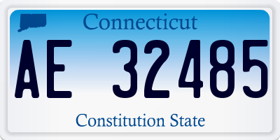 CT license plate AE32485
