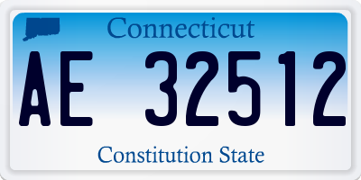 CT license plate AE32512
