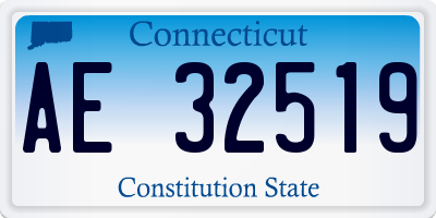 CT license plate AE32519