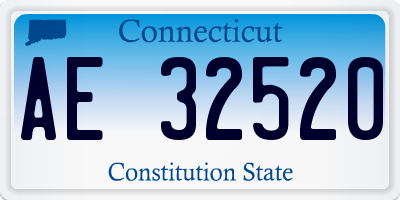 CT license plate AE32520
