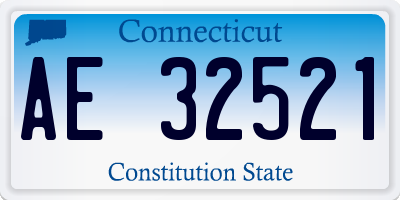 CT license plate AE32521