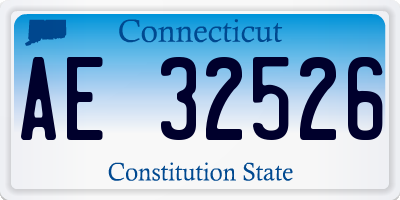 CT license plate AE32526