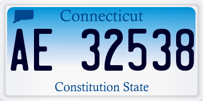 CT license plate AE32538