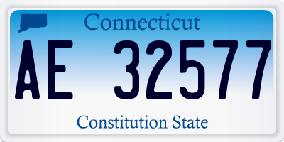 CT license plate AE32577