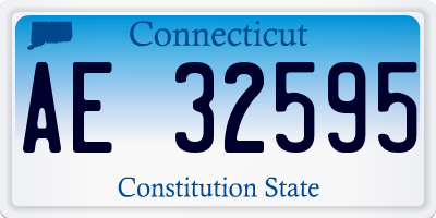 CT license plate AE32595
