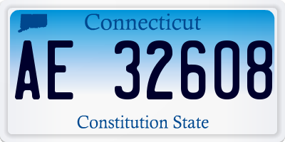 CT license plate AE32608