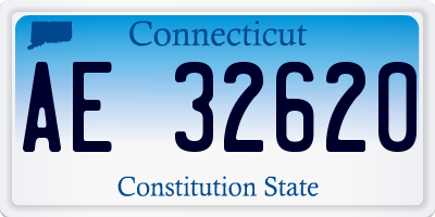 CT license plate AE32620