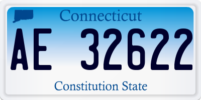 CT license plate AE32622