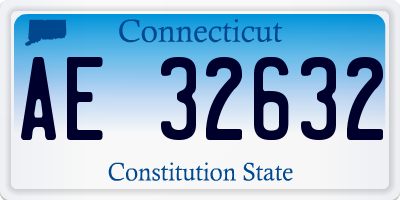 CT license plate AE32632