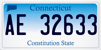 CT license plate AE32633