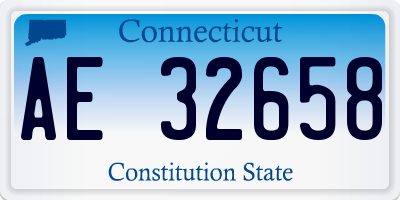 CT license plate AE32658