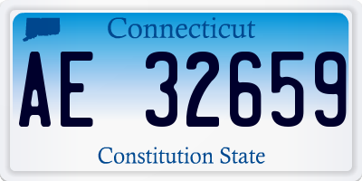 CT license plate AE32659