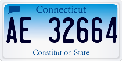 CT license plate AE32664