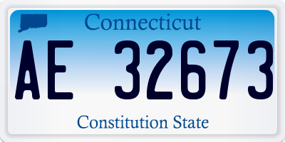 CT license plate AE32673