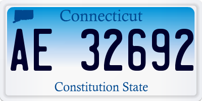 CT license plate AE32692
