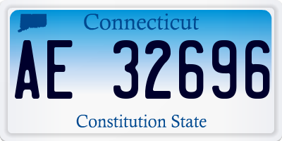 CT license plate AE32696