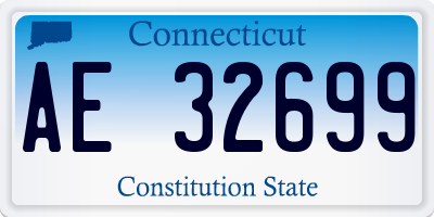CT license plate AE32699