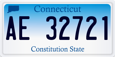 CT license plate AE32721