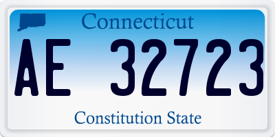 CT license plate AE32723