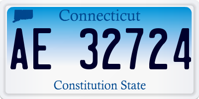 CT license plate AE32724