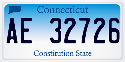 CT license plate AE32726
