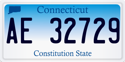 CT license plate AE32729