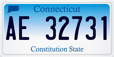 CT license plate AE32731