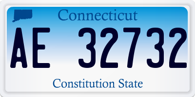 CT license plate AE32732