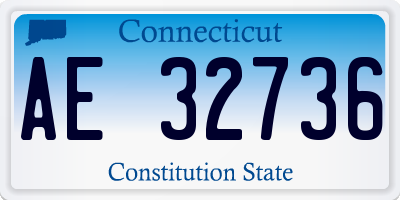 CT license plate AE32736
