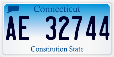 CT license plate AE32744