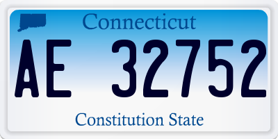CT license plate AE32752