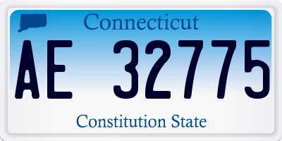 CT license plate AE32775