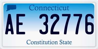CT license plate AE32776