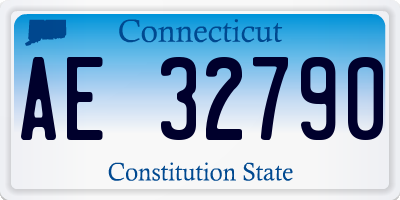 CT license plate AE32790