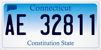 CT license plate AE32811