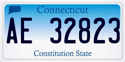 CT license plate AE32823