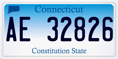 CT license plate AE32826