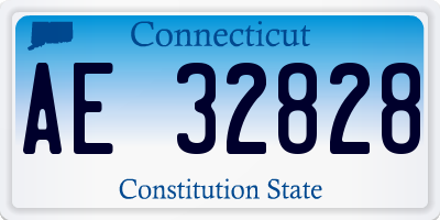 CT license plate AE32828