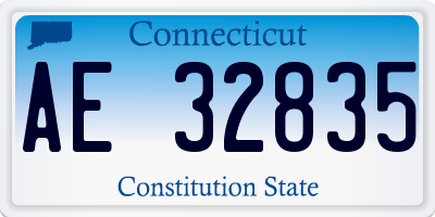 CT license plate AE32835