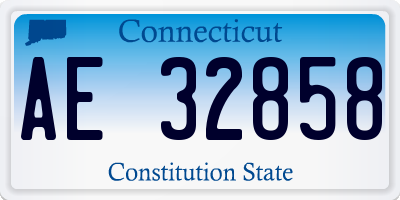 CT license plate AE32858