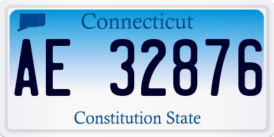 CT license plate AE32876