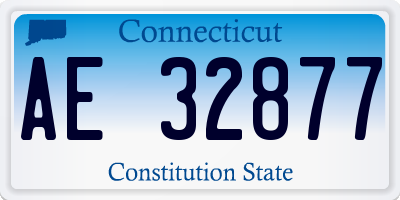 CT license plate AE32877
