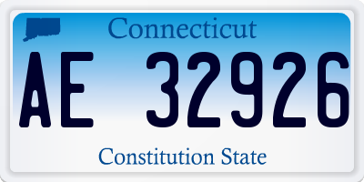 CT license plate AE32926