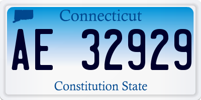 CT license plate AE32929