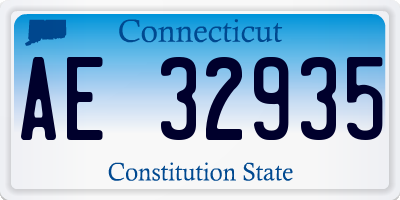 CT license plate AE32935