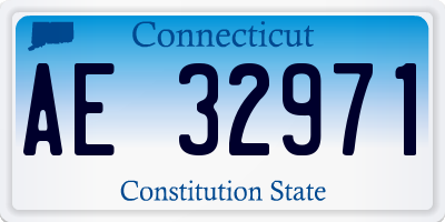 CT license plate AE32971