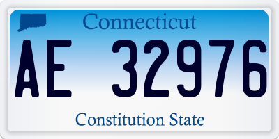CT license plate AE32976