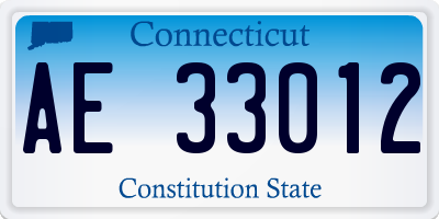 CT license plate AE33012
